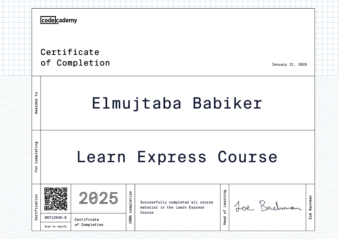 ExpressJS Certificate